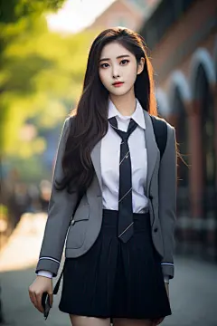 高颜值的校园甜美女生