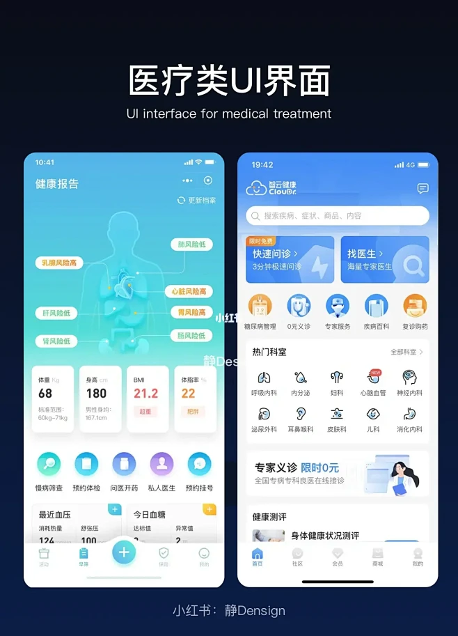 设计分享|医疗类UI界面-花瓣网