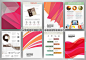 Pink and orange backgrounds and abstract concept infographics#折页# #设计素材# #折页模板# #设计素材# #折页素材# #折页模板# #册子# #平面设计# #广告公司# #宣传手册# #粉红色# #花纹# #蓝色# #商业宣传册#