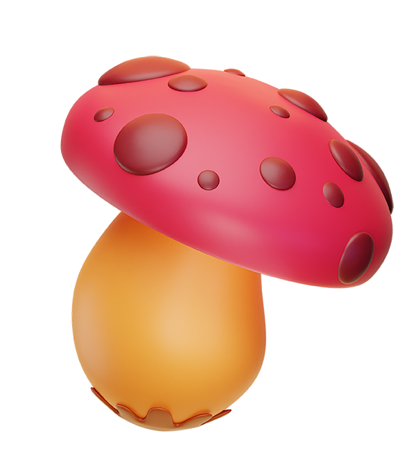 Blender三维秋季秋天蘑菇元素设计素...