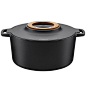 Fiskars Norden cast-iron casserole with removable wooden trivet is a member of Fiskars' top-quality cookware range inspired by Nordic cooking traditions and Finnish knife-making heritage. Due to the unique Thermium mineral treatment, the pots and pans of 
