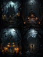 Hergwarts, adopting naturalistic style, dark scenes, Halloween, high-end, commercial, realistic scenes, poster art, 8K, calligraphy inspiration - ar 9:16-s 750 --ar 3:4