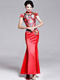 Fishtail Cheongsam / Qipao / Chinese Wedding / Evening Dress