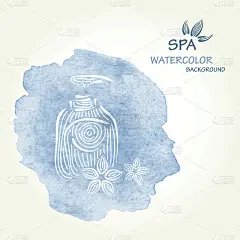 Spa水彩背景