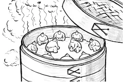 Tango无厘头漫画-第二波
我吃小笼包的时候，觉得，哎呀，他们好像相扑的人，所以我就画了一张这样，其实没有任何意义。