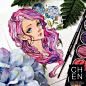 画师chenlongchung的人物手绘作品欣赏 美美哒