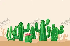 仙人掌背景  【酷图网】仙人掌背景,壁纸,插图,插画,绿色植物,绿植,清新,肉质灌木
