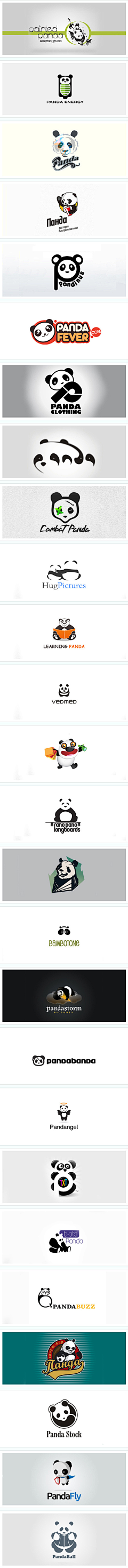 夏田采集到熊猫logo