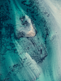 Aerial beach coastline coral FINEART Ocean reef sea water abstract