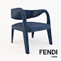 3D armchair beremice fendi model