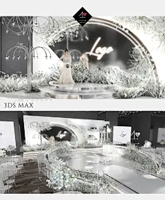 不二婚礼设计-吉林 长春 白色极简 3dmax效果图-真实婚礼案例-不二婚礼设计作品-喜结网