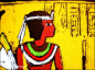 古埃及墓室壁画印象（粉印版画）