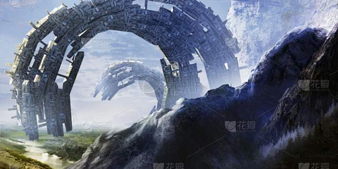 未来,城市,雾,概念和主题,天空,外星人...
