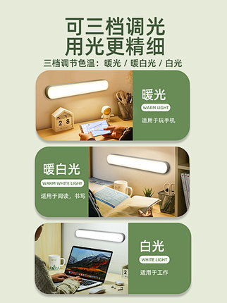台灯学习专用学生宿舍灯吸附led护眼书桌...
