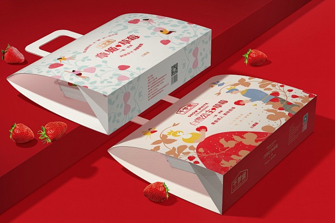 白雪公主草莓包装盒设计