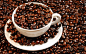 ID:56021大图-2010国外搞清晰像素食品食物--咖啡豆与茶叶摄影桌面壁纸图片