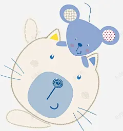 手绘小猫和老鼠 设计图片 免费下载 页面网页 平面电商 创意素材