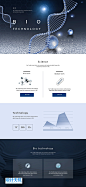 医疗医学DNA遗传基因药品未来科技信息技术电商网页PSD设计素材模板 - 设计无忧