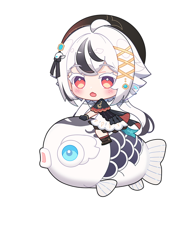 白白_骑着鱼gif