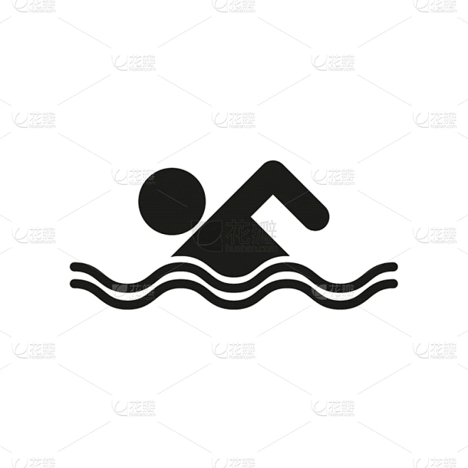 swimmer icon simple素材-花瓣网