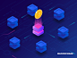 Illustrations : A small collection of 20 isometric illustrations with cryptocurrency theme.  Mining gigs, blockchain structures, it's all here, even a bitcoin city.  These are compatible with Adobe Illustrator and are easy to brake apart and mix the eleme