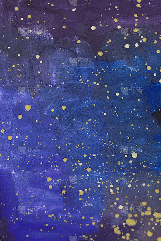 有星星背景的夜空。宇宙或星系图案纹理。