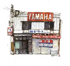 #唐亮钢笔画# 城市速写 —— 郑开翔 ​​​​