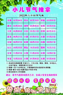 小儿节气推拿  - 源文件下载【酷图网】节气推拿,科学,健康,时间表,内容