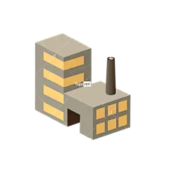 等距 工厂 工业的 行业 生产 设计 植物 3D 仓库 图标