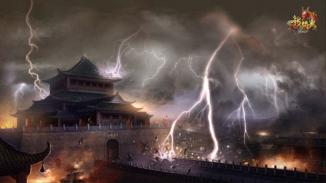 传奇游戏国战背景高清大图沙城358