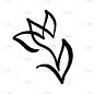 动物手,成一排,郁金香,连续性,可爱的,请柬,信函,直的,绘制,花