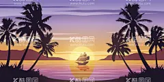 沙滩日落背景  - 源文件下载【酷图网】日落,夕阳,海边,沙滩,插画,卡通,背景,海报背景,展板背景,风景,夏季,夏日,夏天,晚霞,户外,夏天背景,夏季背景,夏日背景,旅游,旅行,度假,海报,大海,夏,天空,美景,日落风景背景,棕榈树,椰树,海滩,海岛,日落插画,夏日插画,夏天插画,清新,素材,元素,渐变,椰子树,剪影,矢量,倒影,帆船