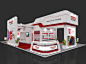 exhibition stall 3d model 15x9 mtr 4 sides open 3d model max 1