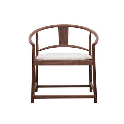 新中式围椅茶桌椅子餐椅实木禅意老榆木圈椅三件套休闲圆圈椅子
