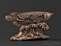 中式雕塑模型 招财金龙鱼