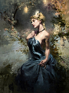 Wxm111采集到Jeremy Mann 冷调油画 ​​​​