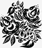 手绘黑色花卉图标 免费下载 页面网页 平面电商 创意素材