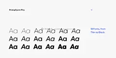 时尚几何工业风杂志海报标题logo设计无衬线英文字体安装包 Primeform Pro Font Family插图11