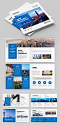 蓝色画册企业宣传册设计模板-众图网