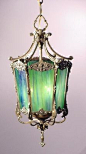 berengia: Blue Green Glass Lantern. Oh my goodness...: