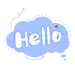 千库网_Hello蓝色气泡对话框_元素编号12522848