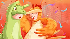 卡通六一儿童节可爱童年怀旧手绘插画促销活动PSD分层素材模板
