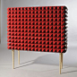 Modern sideboard ideas | red hot spiky sideboard |www.bocadolobo.com #modernsideboard #sideboardideas