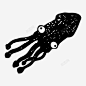 鱿鱼游泳海图标 icon 标识 标志 UI图标 设计图片 免费下载 页面网页 平面电商 创意素材