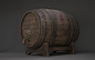 props wine barrel, Antonina Korkodola : low poly model