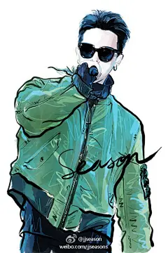 时尚帅气的男明星小鲜肉人物插画图片