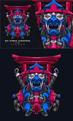 恶魔 网络 朋克 设计素材