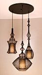 Moire Cluster contemporary pendant lighting