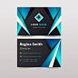 Abstract business card with shapes and logo template Free Vector