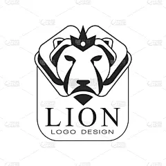 狮子,品牌名称,简单,模板,哺乳纲,动物,复古,设计